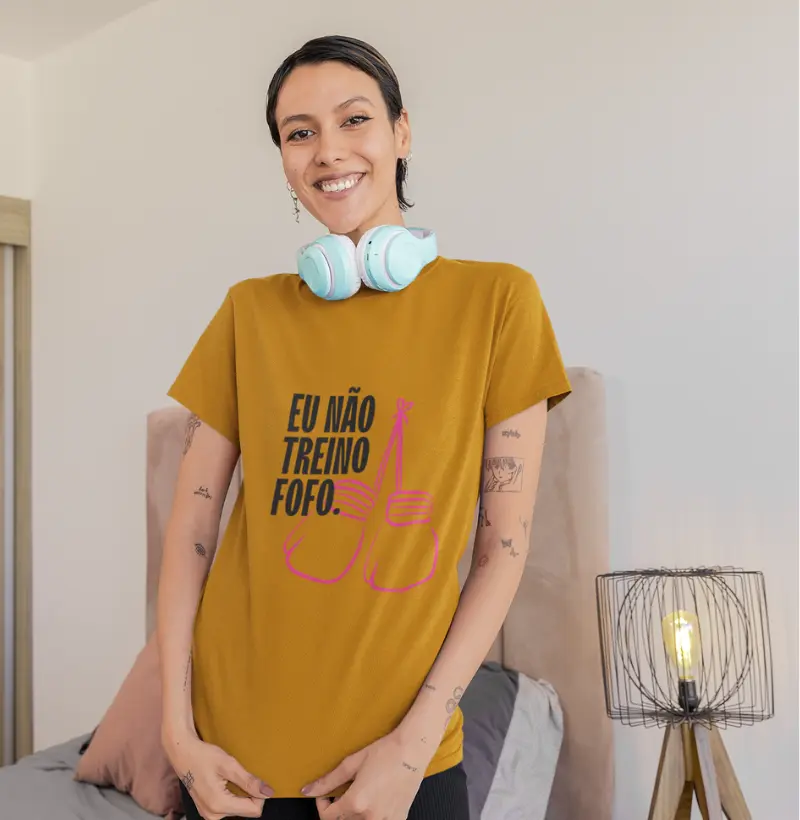 Camiseta Musa Fitness - Eu não treino fofo