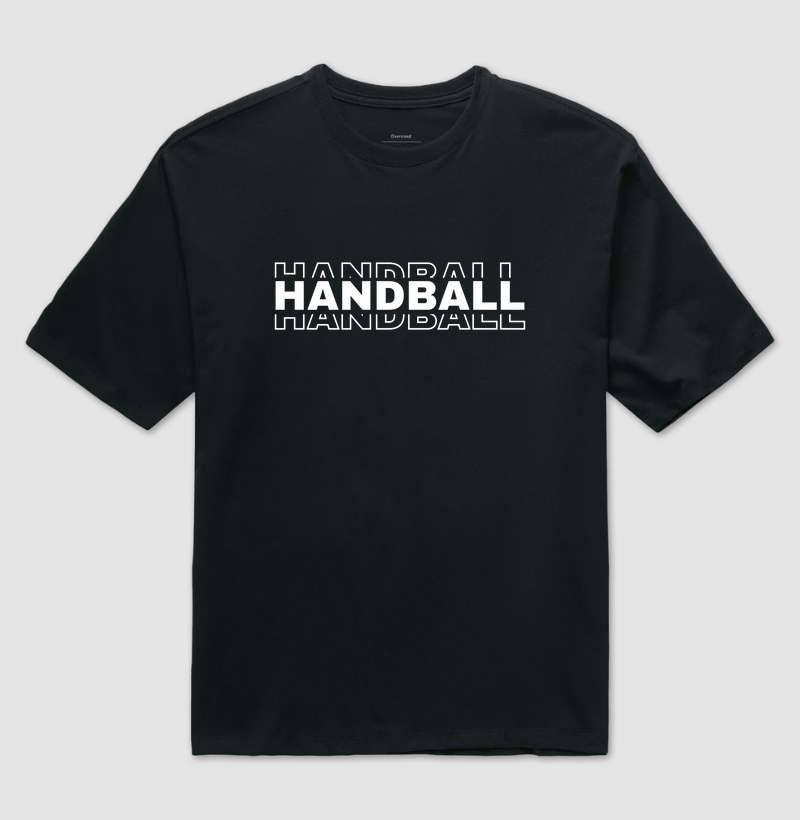 Camiseta Oversized de Handebol Letras 