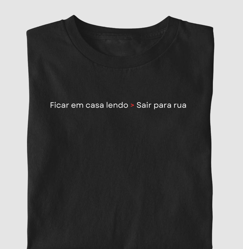Camiseta | Ficar em casa lendo >