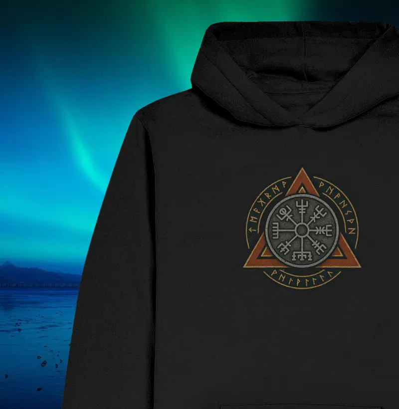 Vegvísir & Valknut – Símbolos Nórdicos