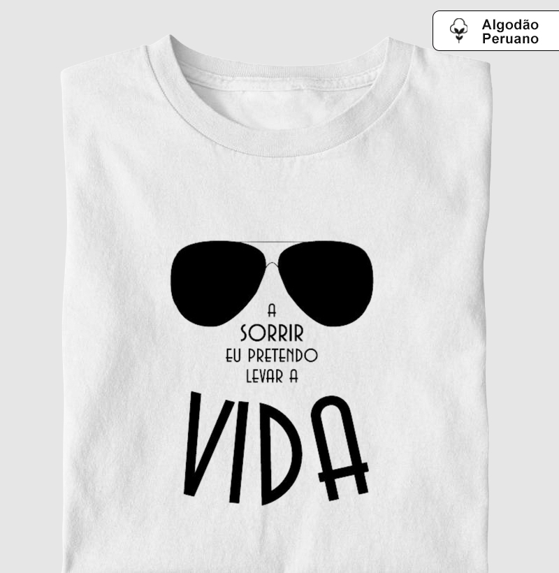 Camiseta Algodão Peruano - A Sorrir