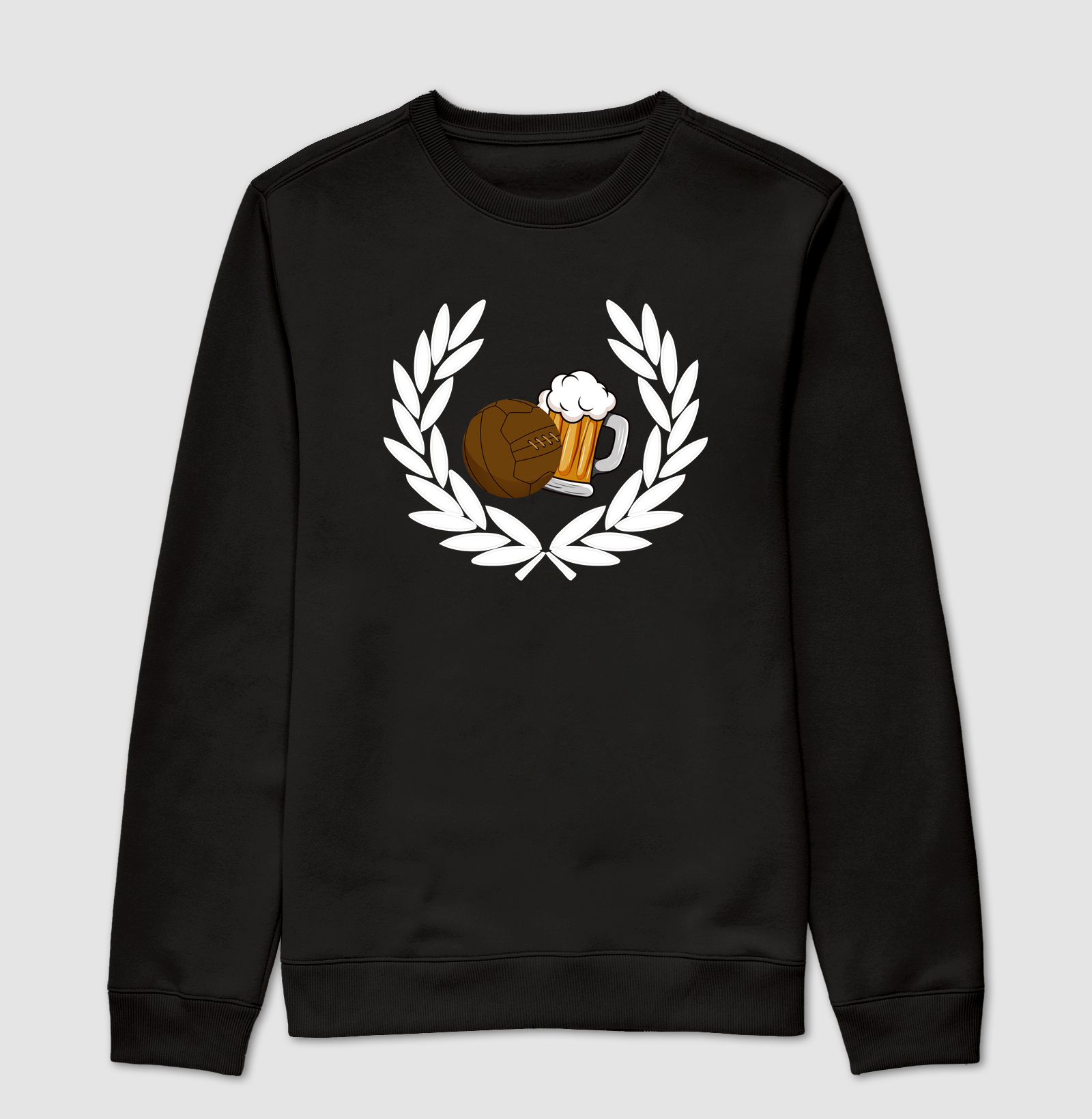 Suéter Moletom Beer and Football - Preto e Azul