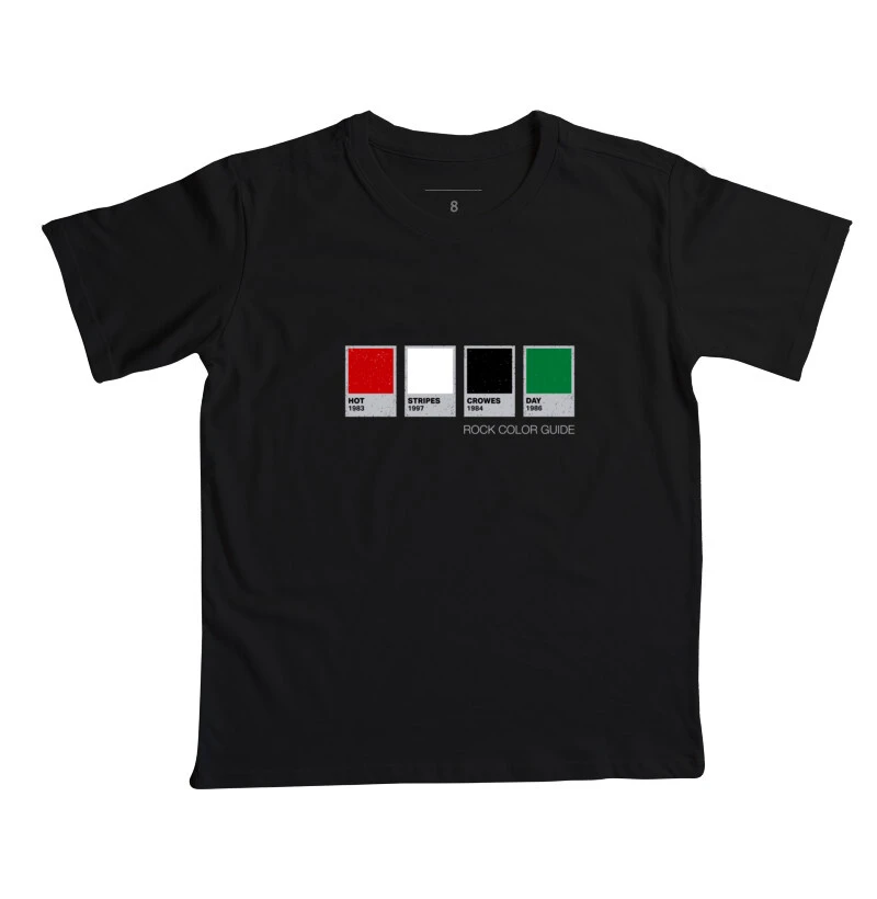 Camiseta infantil Cores do Rock 90s