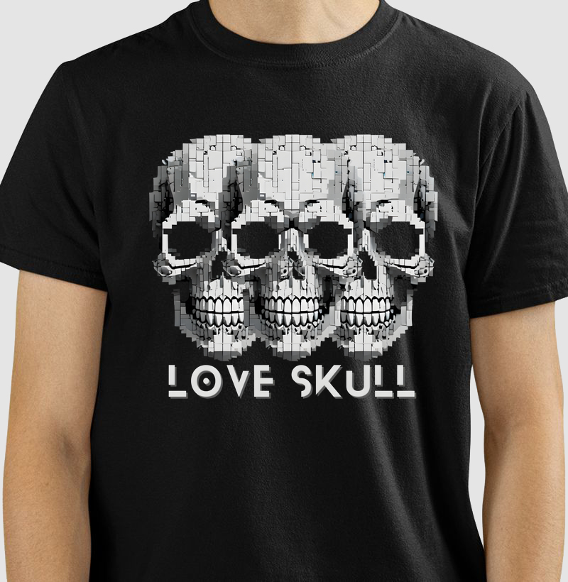 Camiseta Love Skull
