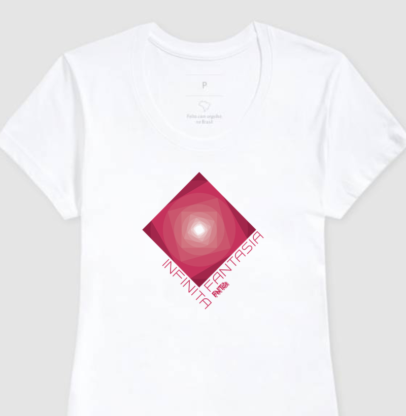 T-SHIRT "INFINITA FANTASIA" / MAGENTA ESTAMPA MÉDIA
