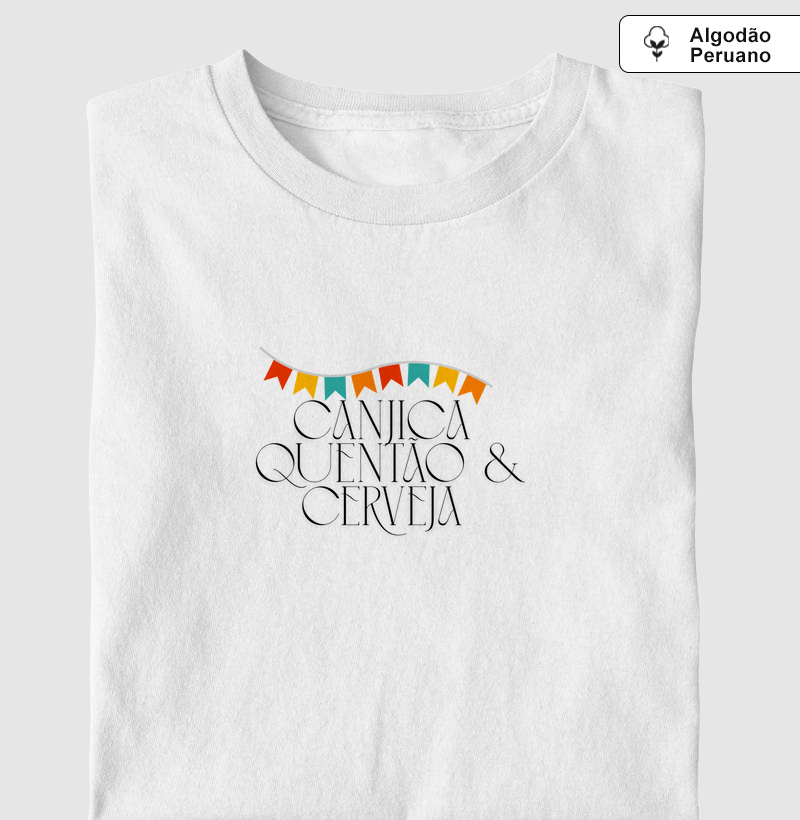 Camiseta para festa junina | Canjica, Quentão e Cerveja | Personalizada