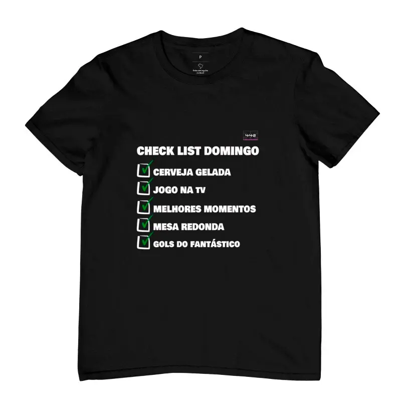 Camisa Check List de Domingo