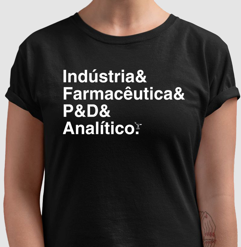 Camiseta P&D indústria farmacêutica  
