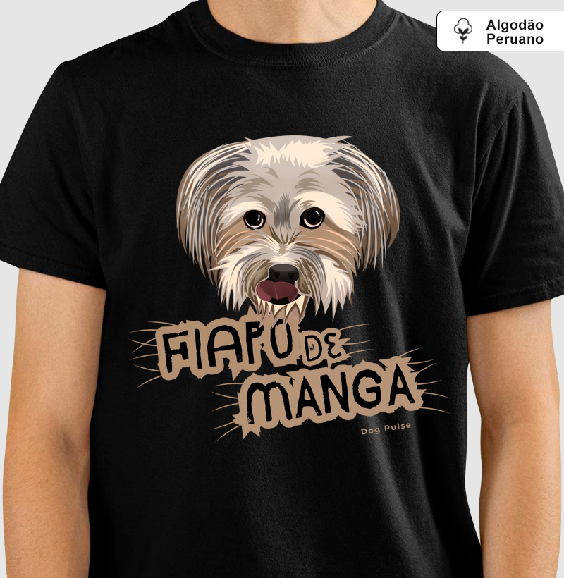 Camiseta Algodão Peruano Dog Pulse - Fiapo de Manga Beige