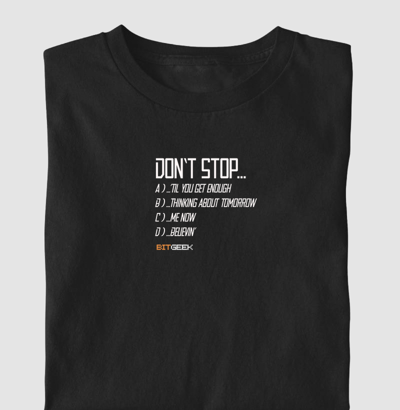 Camiseta Infantil Don't Stop