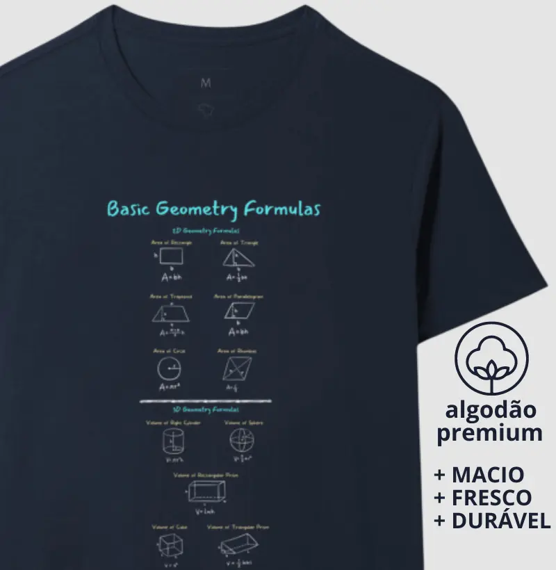 Camiseta Basic Geometry Formulas