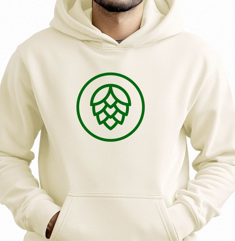 Lúpulo Minimalista: Moletom com Bolso - Conecte-se ao Universo da Cerveja