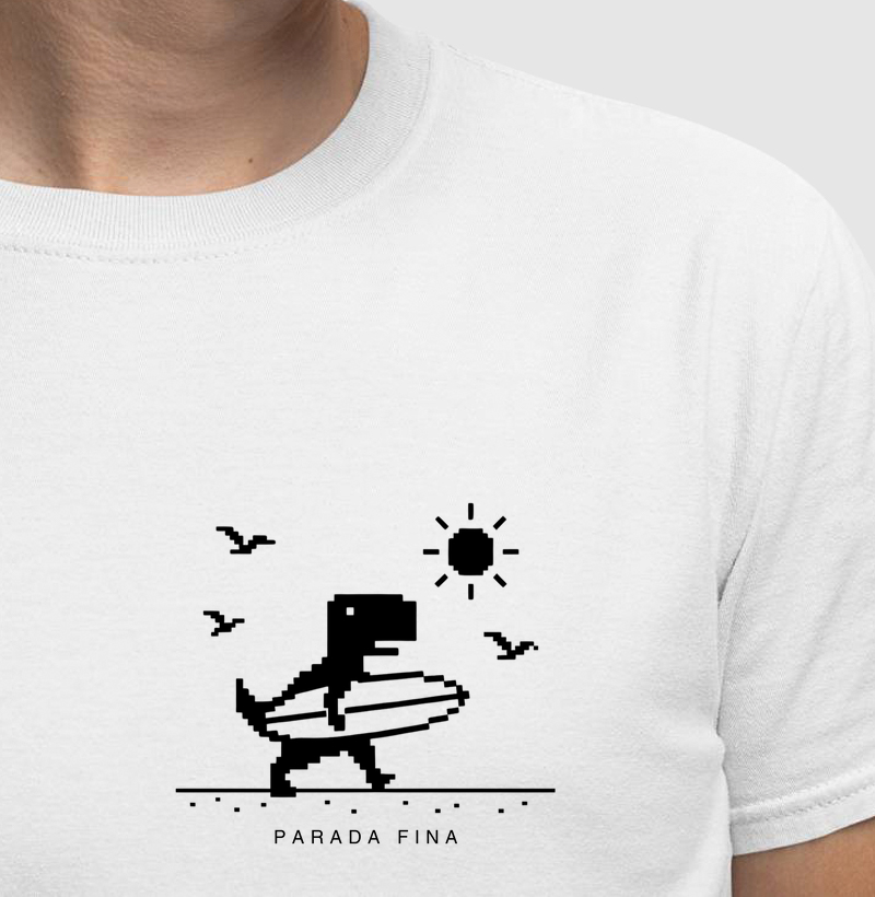 Dino Surfista – Estilo Pré-Histórico com Alma Salgada