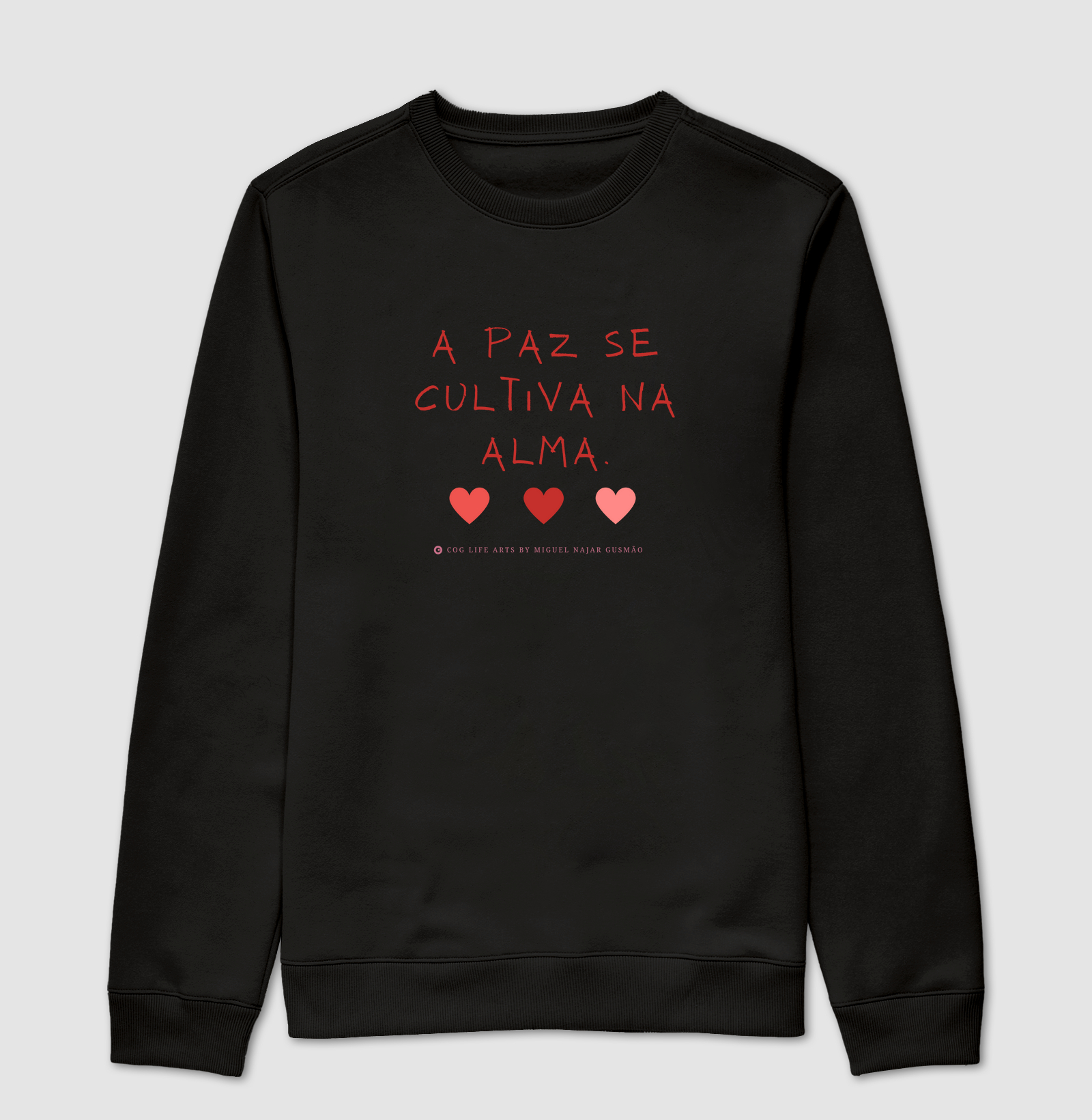 A paz se cultiva na alma corações