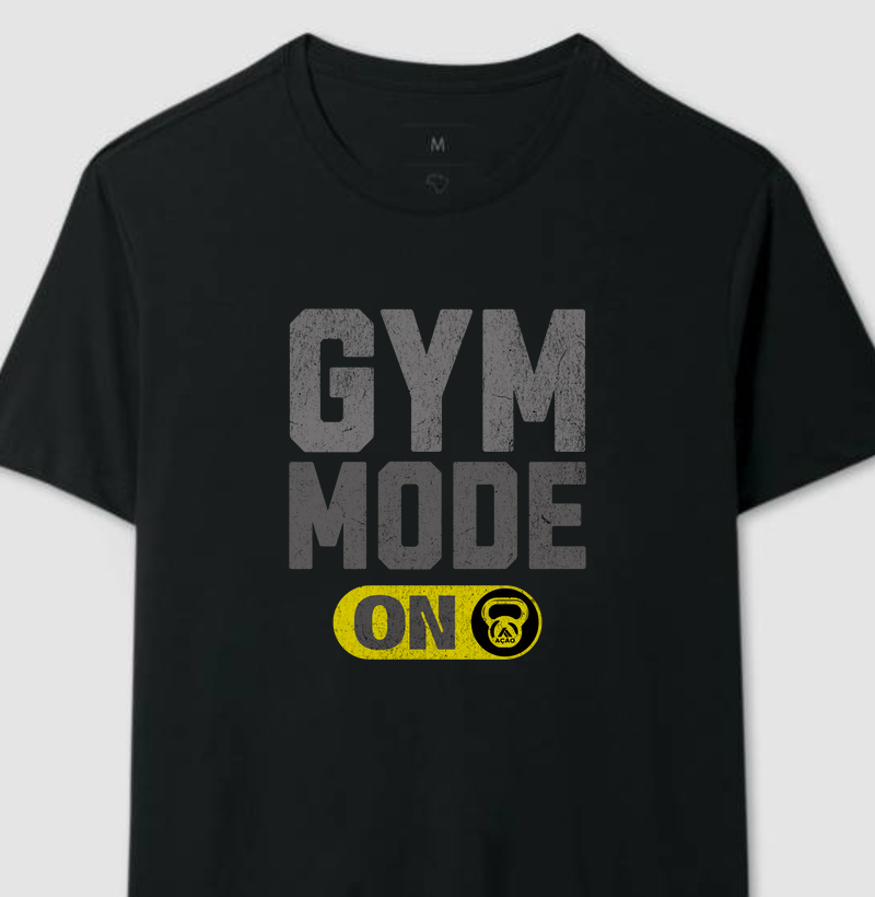 camiseta academia - gym mode on
