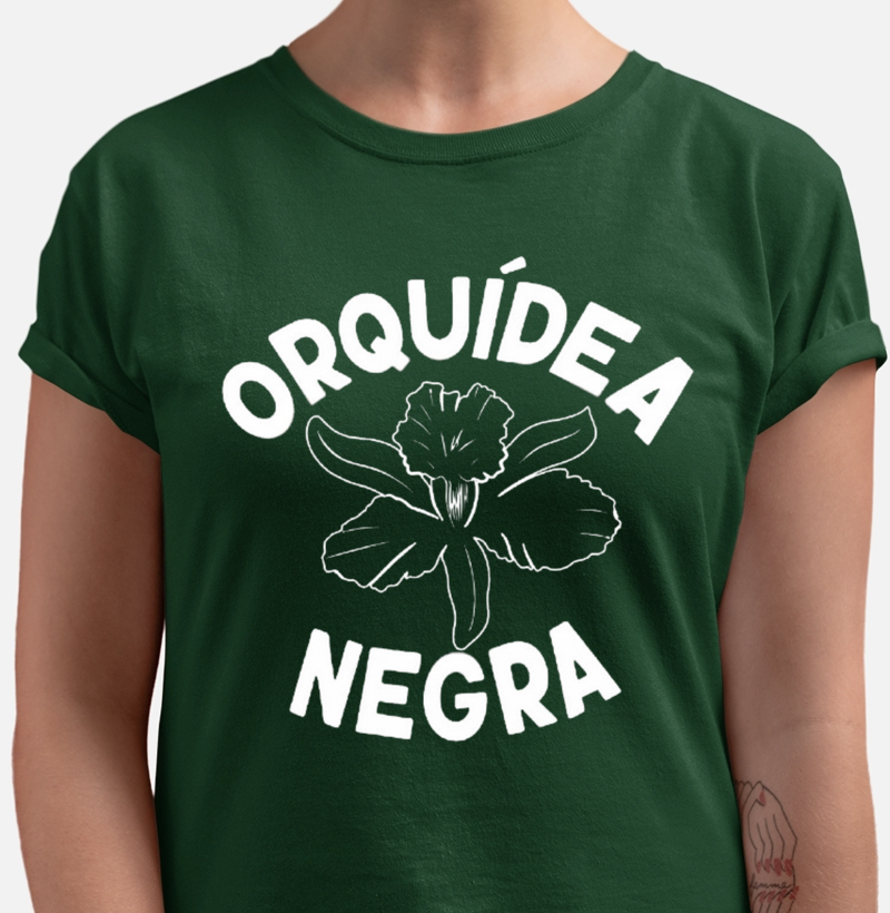 CAMISETA VINTAGE ORQUÍDEA NEGRA