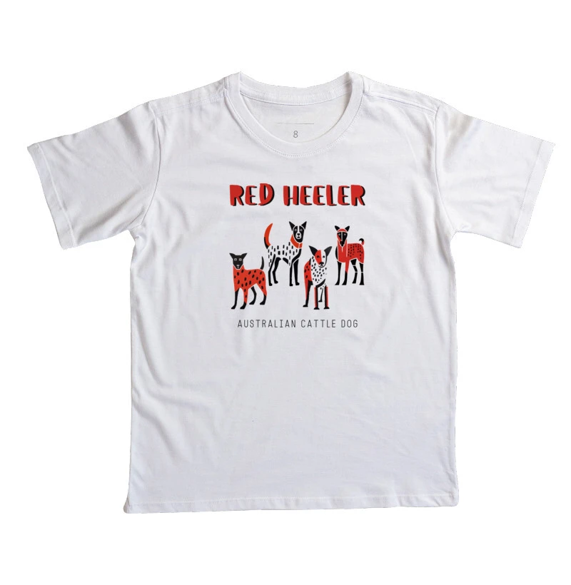 Woodcut Red Heeler Kids