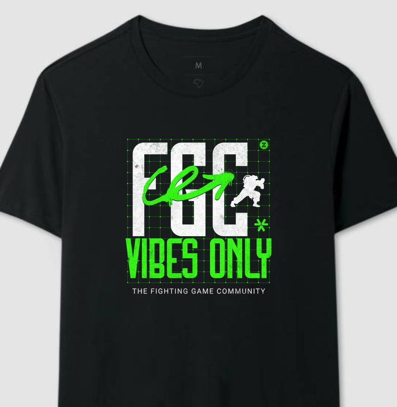 Camiseta Gamer - Jogos de Luta "FGC VIBES ONLY" [DXP STORE]