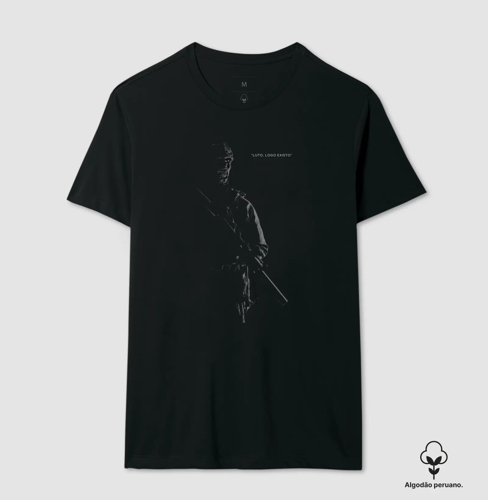 Estampa militar "luto logo existo"
