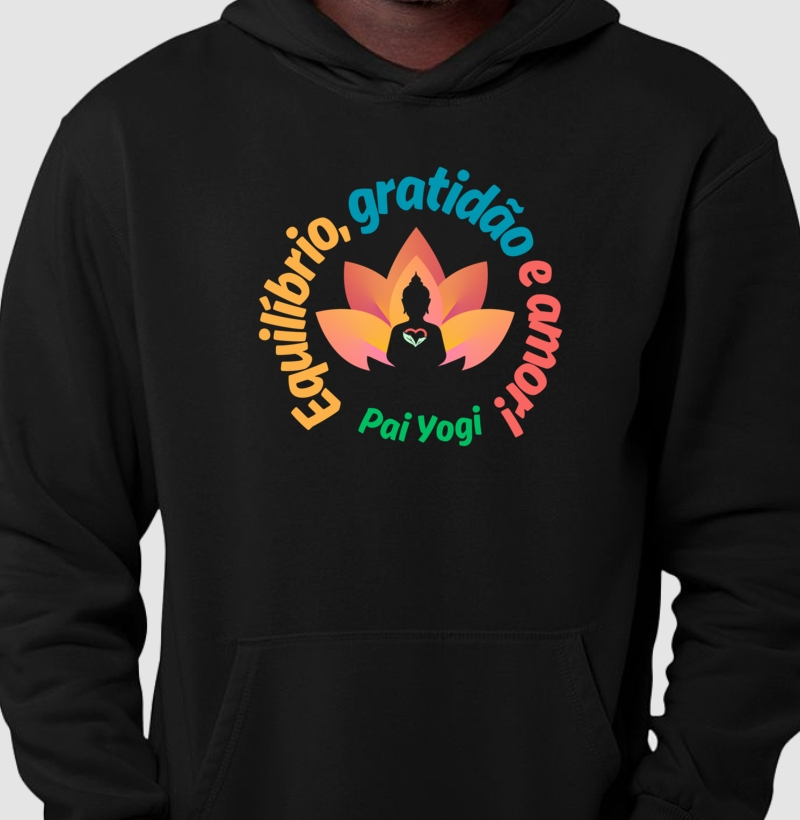 Pai yogi - Moletom  Hoodie Sem cadarço