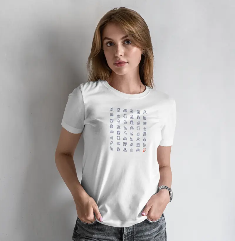 Camiseta básica com desenhos 