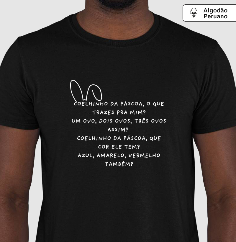 Práxis Camiseta Algodão Peruano Coelhinho da Páscoa