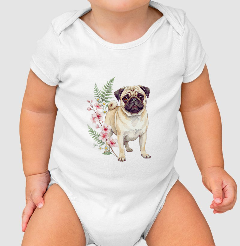 Pug Floral Afeto