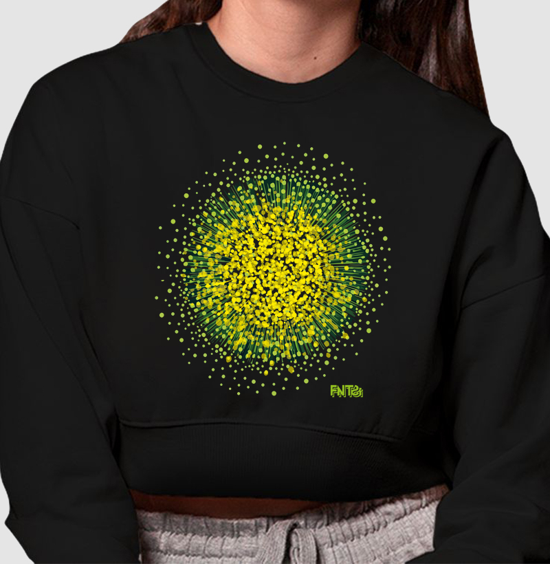 MOLETOM CROPPED "SONHO" / EXPLOSÃO DE LUZ