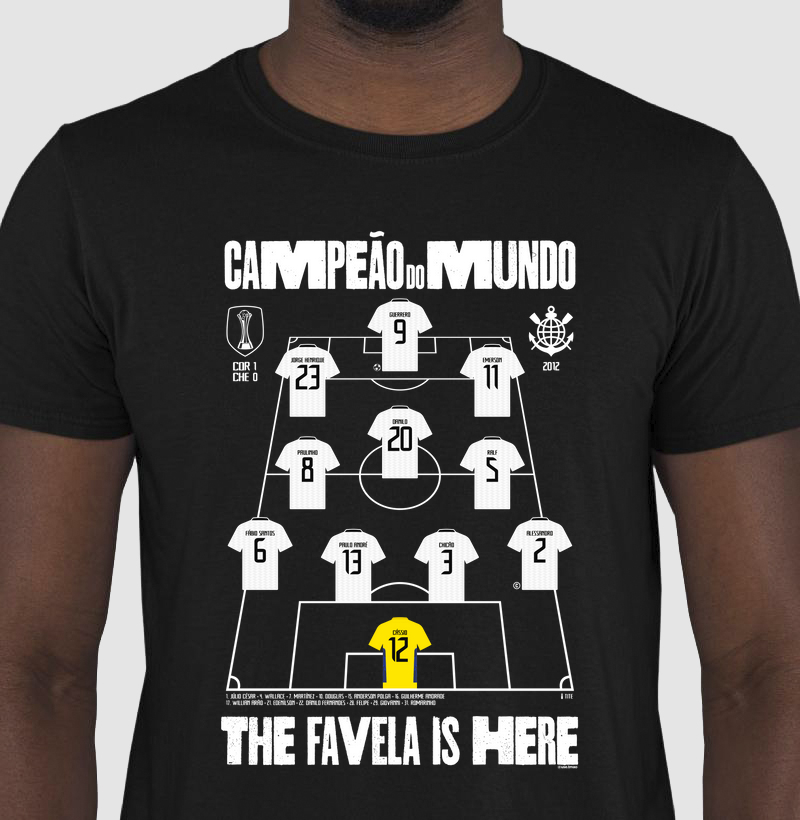 Camiseta Campeão do Mundo - Escalação