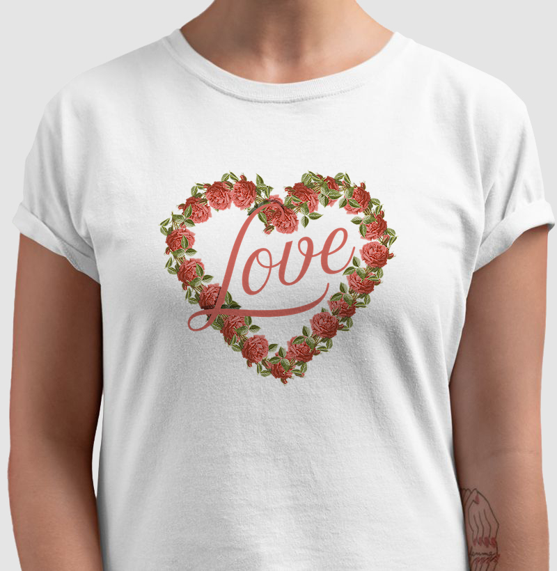 Camiseta Floral Love