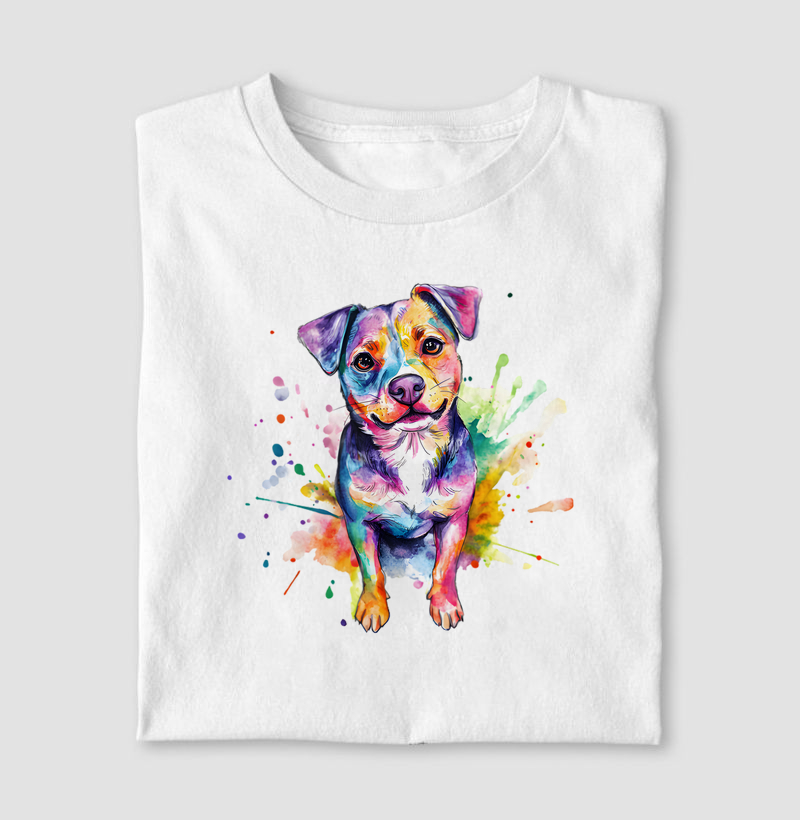 Cachorro colors aquarela