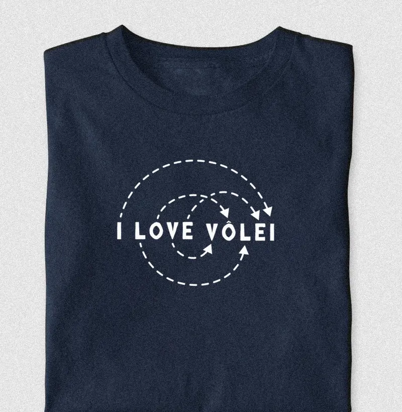 I love vôlei - estampa branca