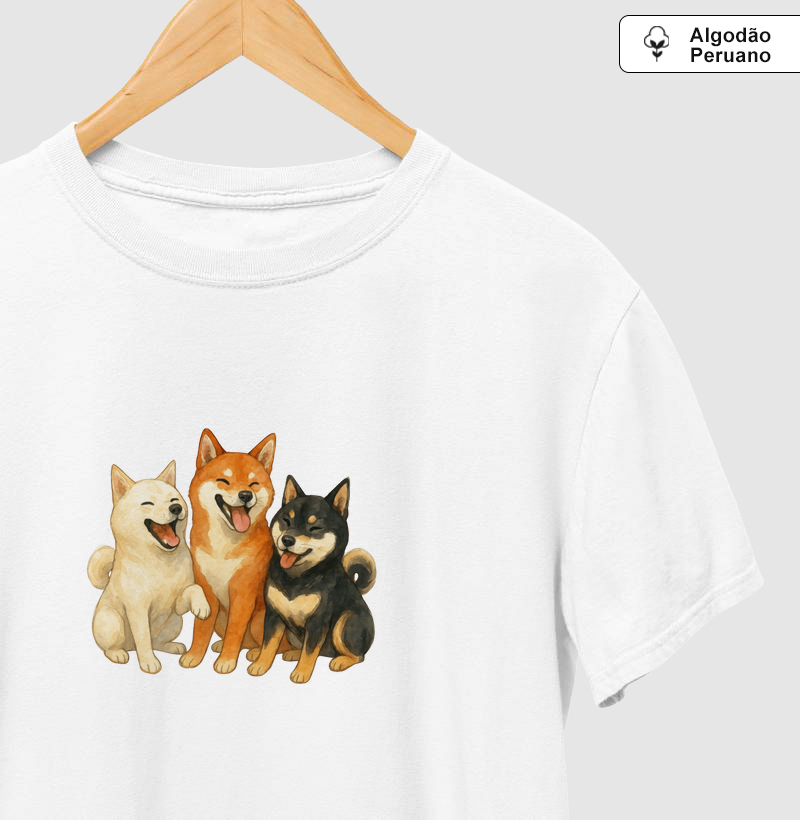 Cães Shiba Inu Branco, Vermelho e Preto