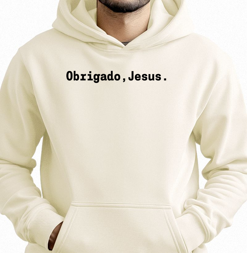HOODIE MOLETOM OBRIGADO, JESUS