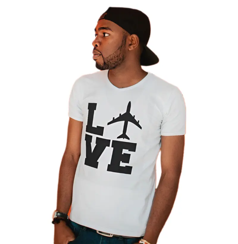 Camiseta Básica Love Avião