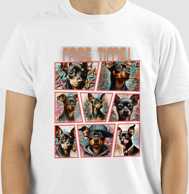 Camiseta Pinscher Face time!