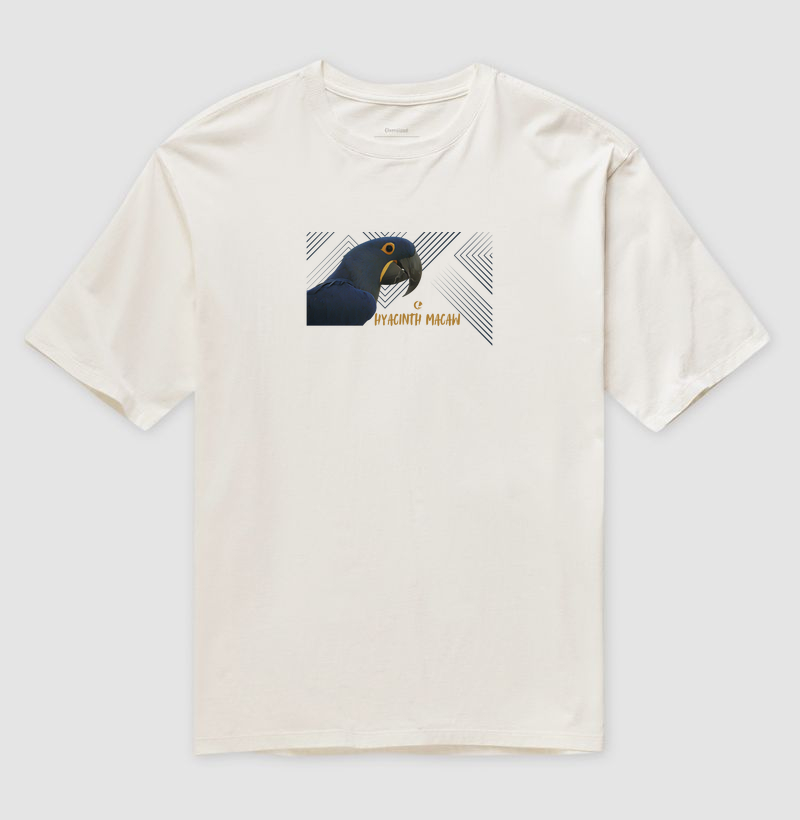 Camiseta Oversized - Arara Azul