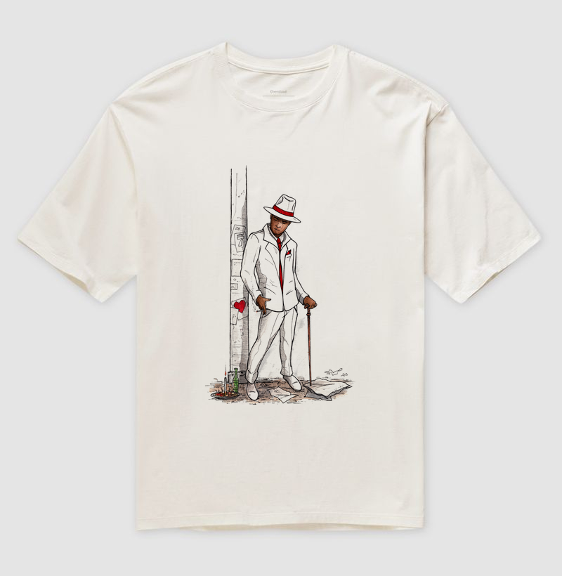 Camiseta Oversize Zé Pilintra: Charme e Axé em Uma Só Peça