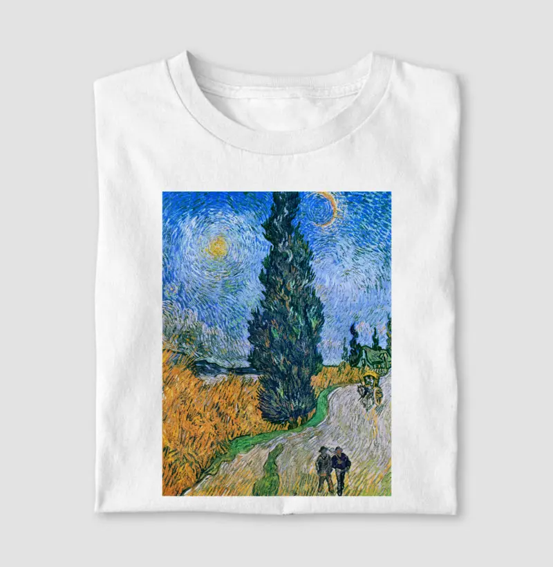 Vincent van Gogh's Road with Cypress and Star