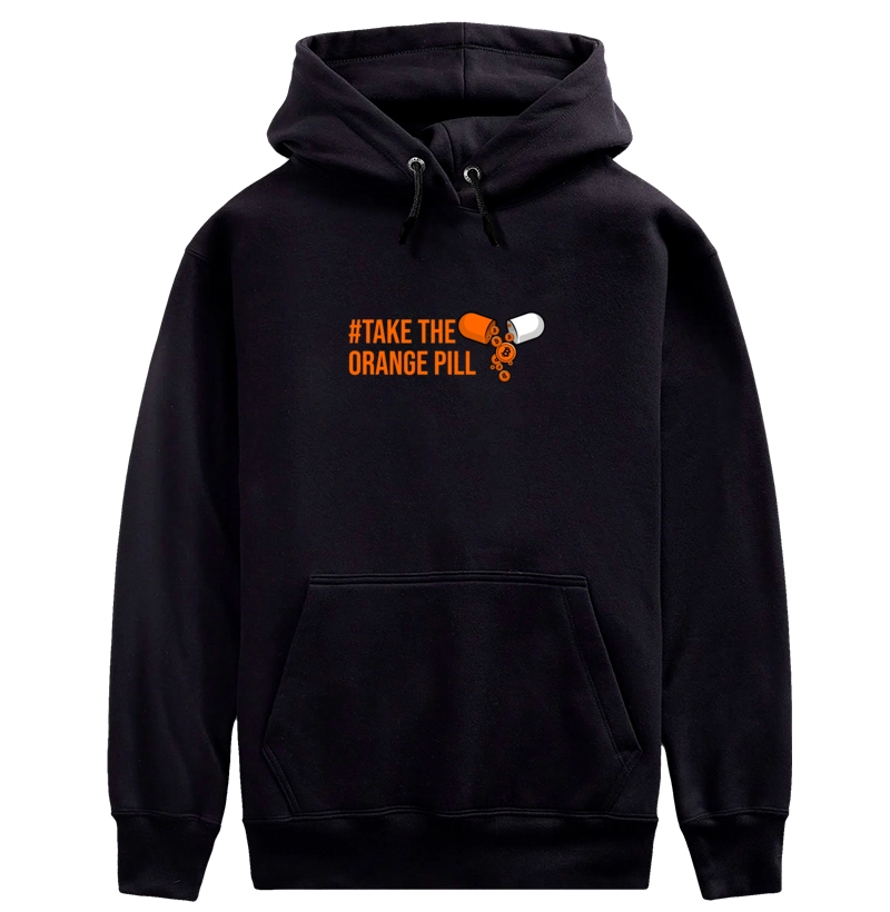 Casaco Moletom Orange Pill Bitcoin