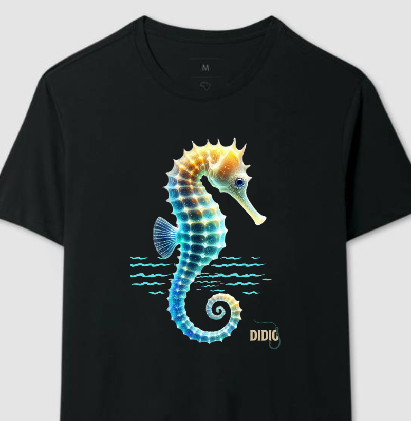 Camiseta símbolo da resiliência cavalo marinho