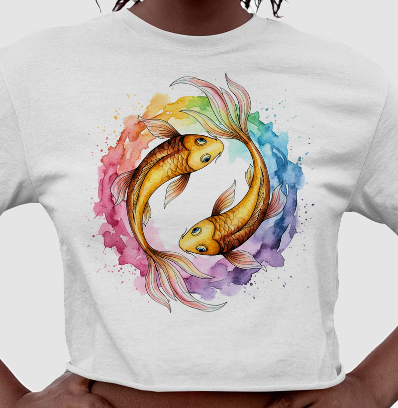 Peixes Dourados - Aquarela