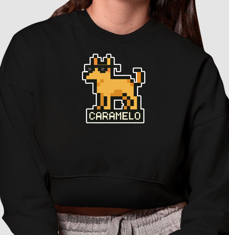 Cropped Moletom Caramelo Reset8Bit