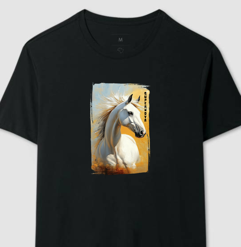 Cavalo, o Nobre Companheiro. Camiseta Supernova Estampada 