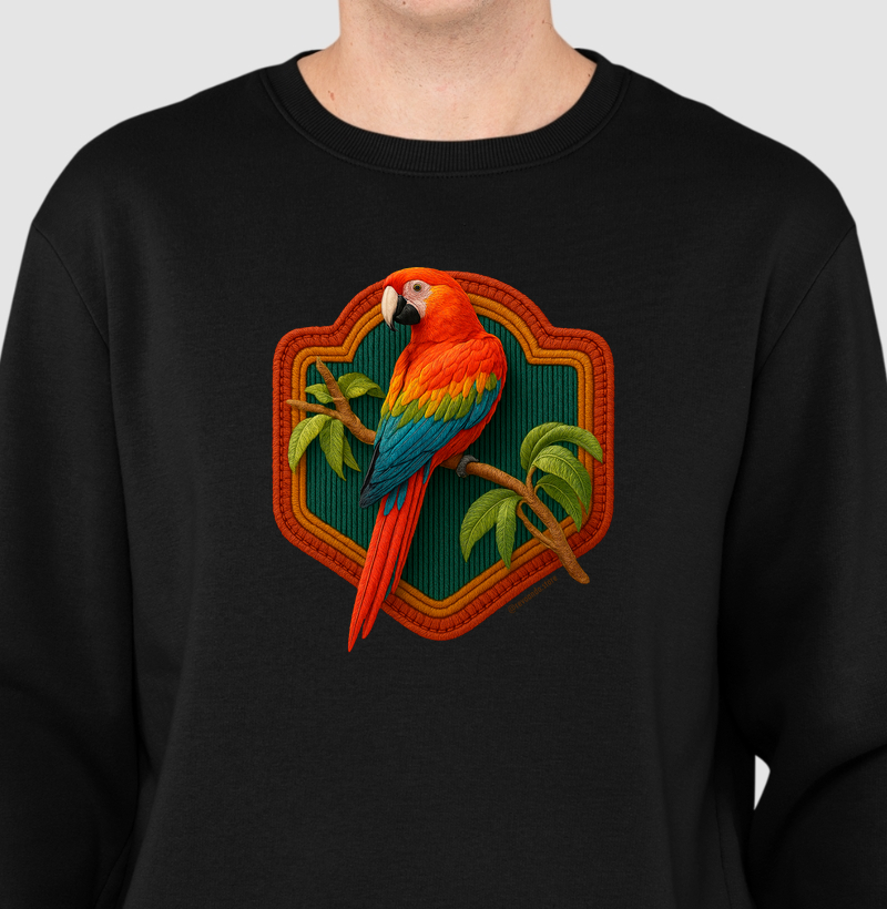 Aves em Linha - Arara - Moletom