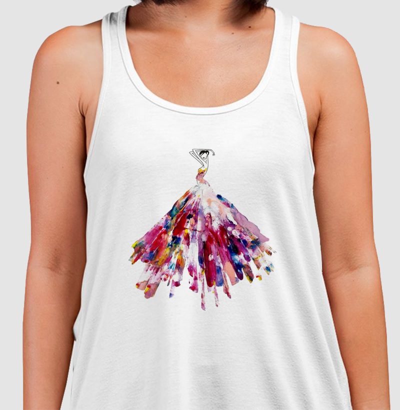 Aquarela vermelha - bailarina