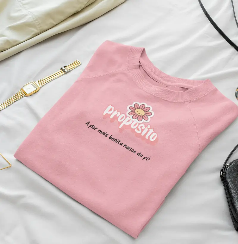 Camiseta Cristã Feminina Cristã Propósito | Milagree