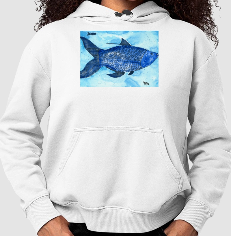 Moletom Peixe Marinho Aquarela