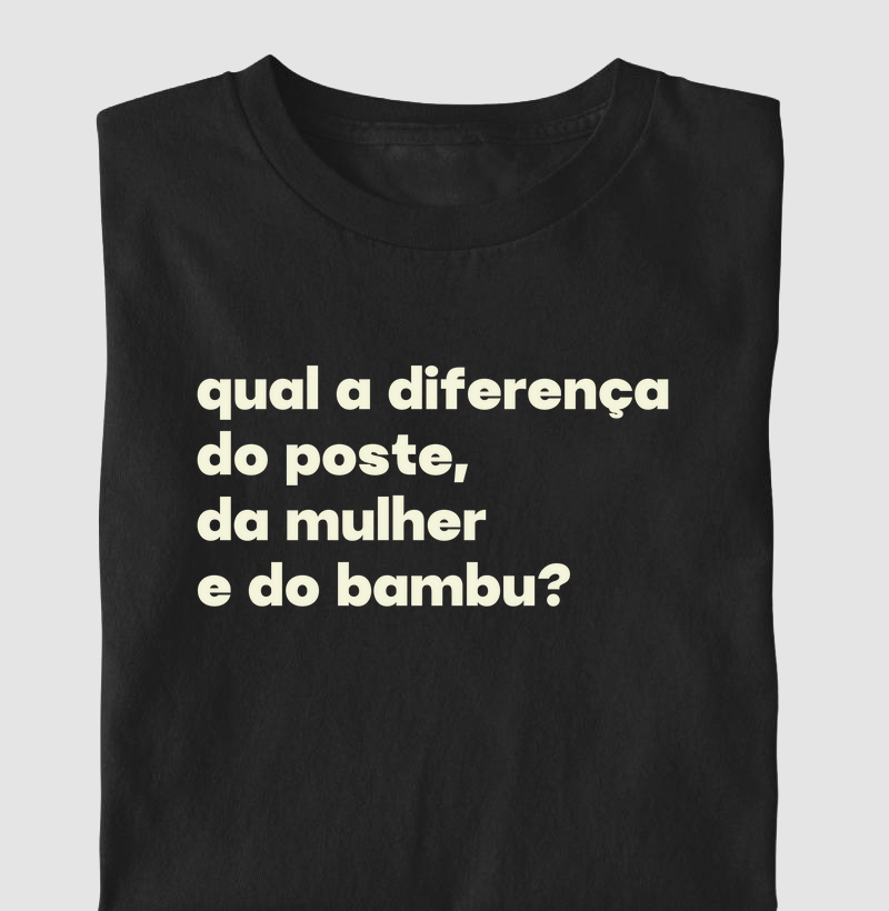 Poste, Mulher e Bambu.