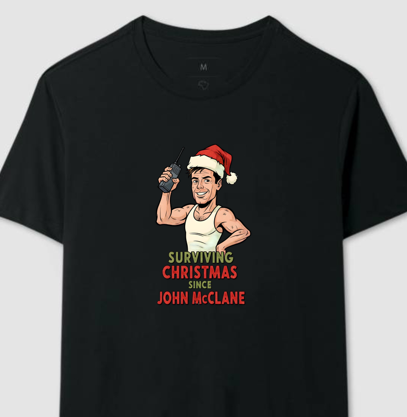 Camiseta Surviving Christmas Since John McClane - Duro De Matar